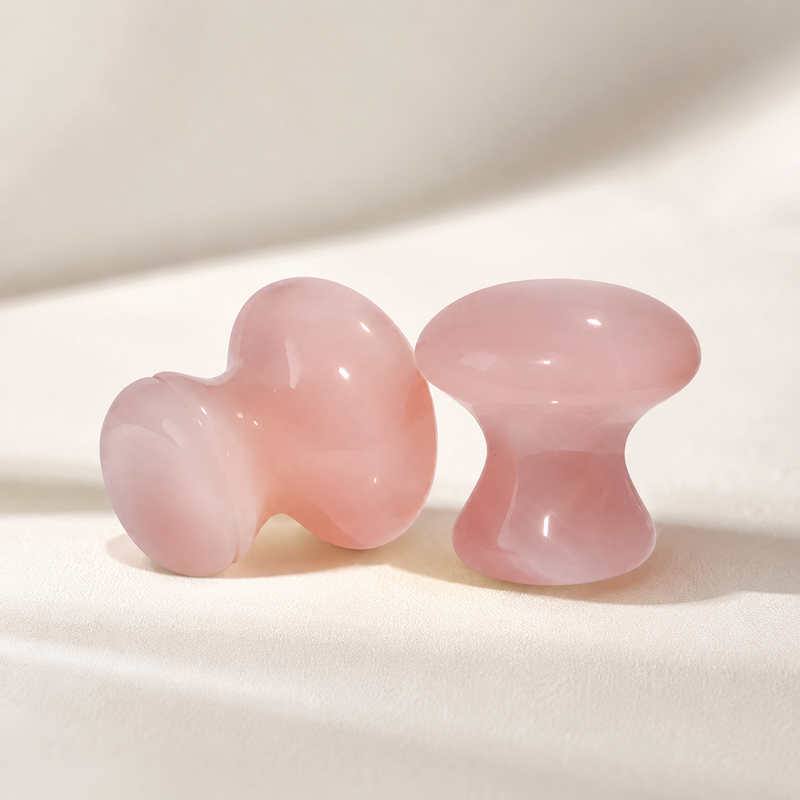 Jade Quartz Mushroom Eye Massage Tool