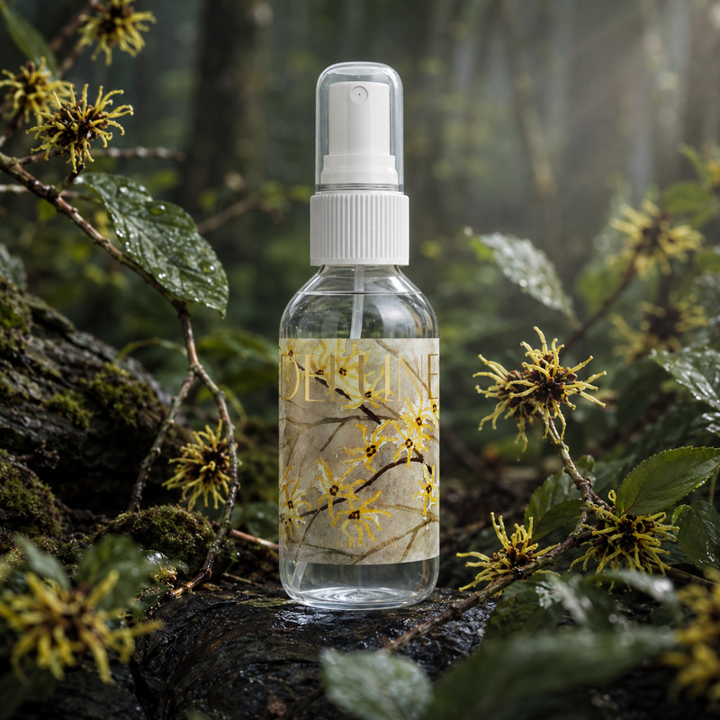 Witch Hazel Hydrosol — cinematic botanical campaign image